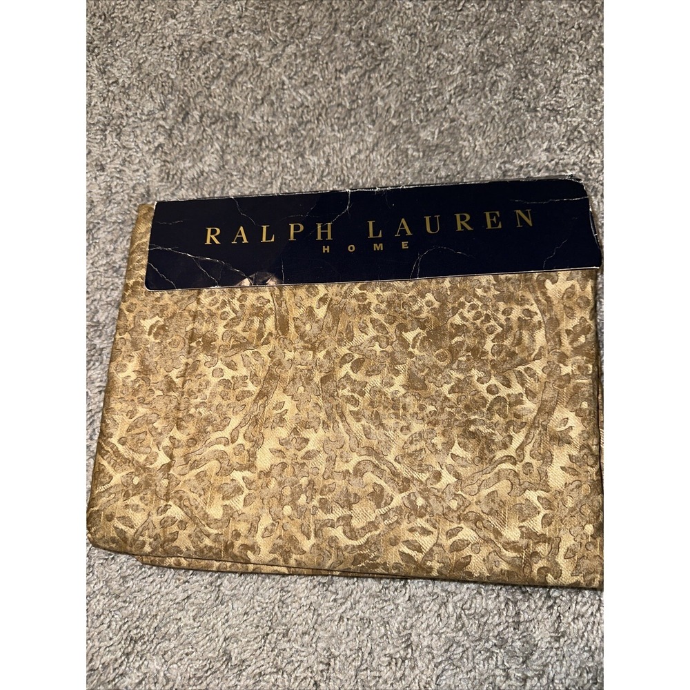 Ralph Lauren RareROSSELLINI neutral camel FLAT SHEET 300TC VINTAGE Luxury Queen